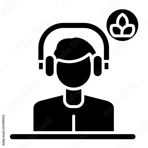 Music Therapy Glyph Icon