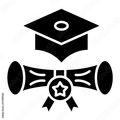 Bachelor Degree Glyph Icon