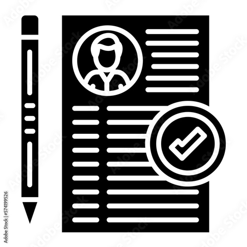 Enrolment Glyph Icon
