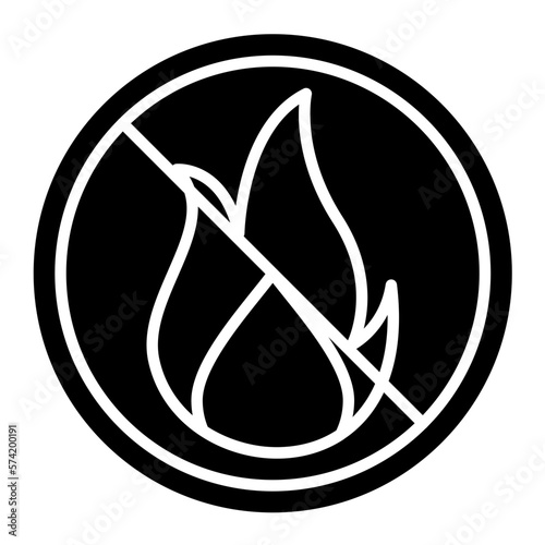 No Liquid Calories Glyph Icon
