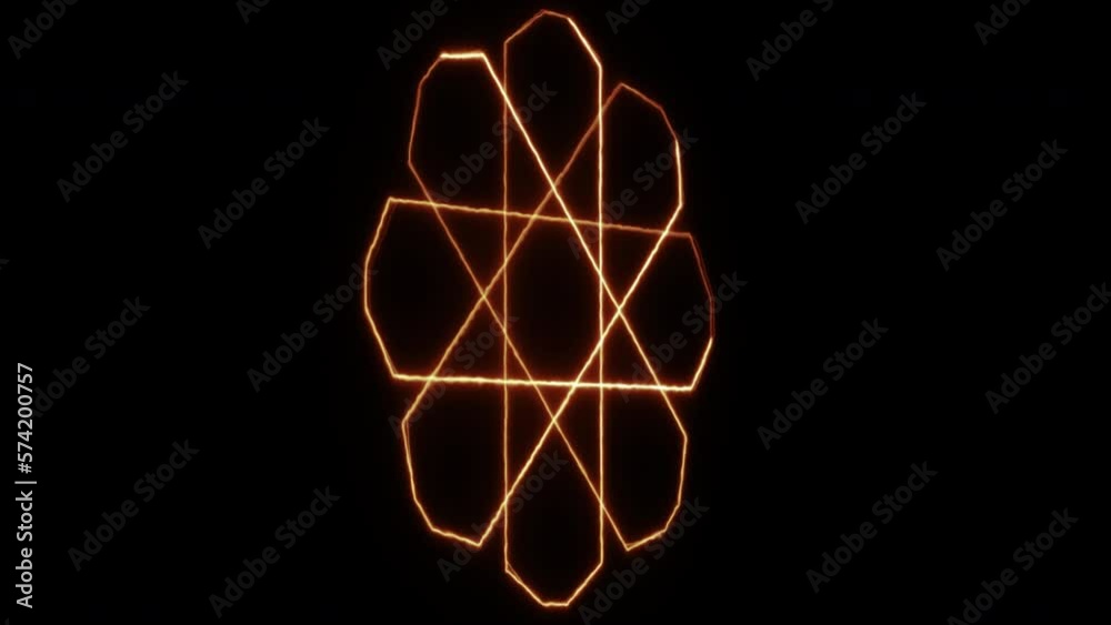 Special effects animation of an orange magic prism, mystic arts, strange power, VFX element. Special effects animation of an orange magic prism, mystic arts, strange power, VFX element.
