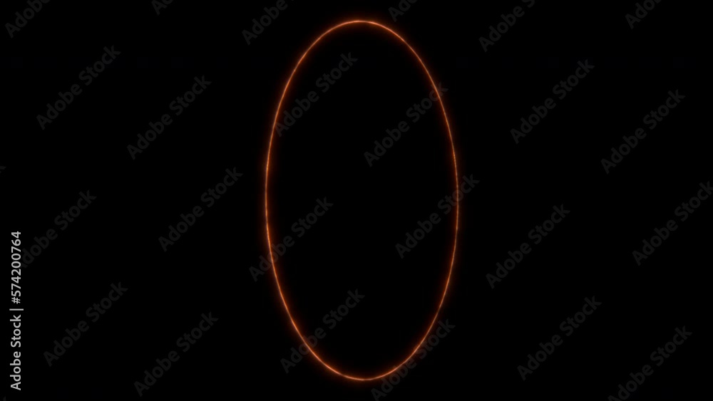 Animation of special effects of enchantment of mystic arts with a circle shape from side. Orange lines. VFX elements Animation of special effects of enchantment of mystic arts with a circle shape from side. Orange lines. VFX elements