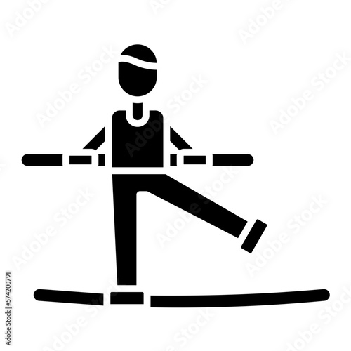 Tightrope Walker Glyph Icon