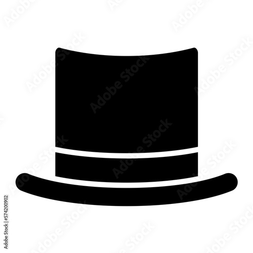 Top Hat Glyph Icon