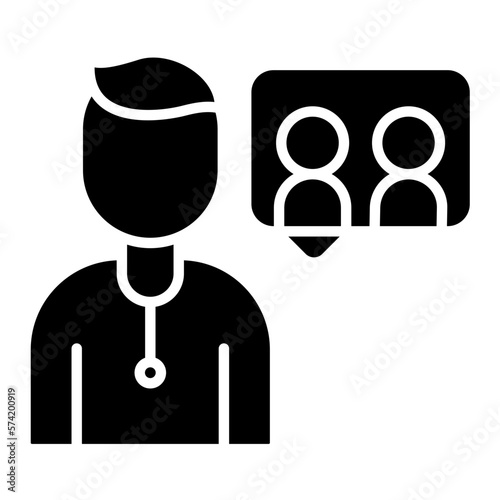 Carer Glyph Icon
