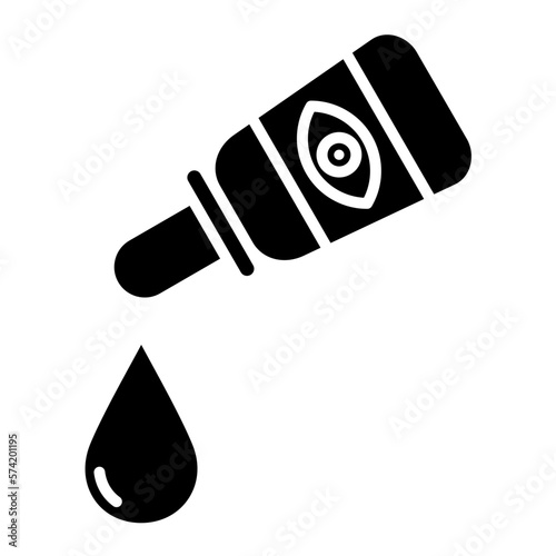 Medical Eye Drops Glyph Icon