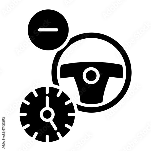 Reduce Daily Driving Glyph Icon
