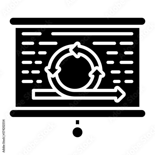Scrum Task Board Glyph Icon