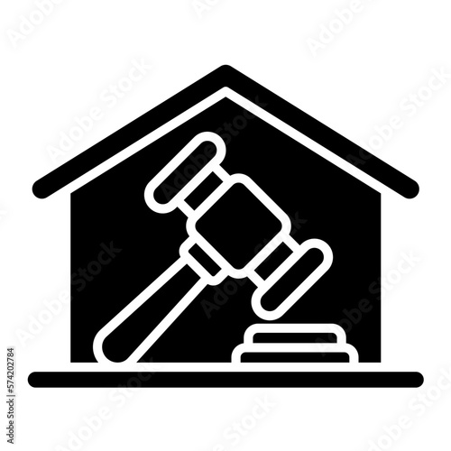 Public Auction Glyph Icon