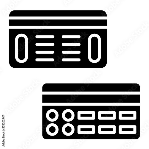 Debit Vs Credit Glyph Icon