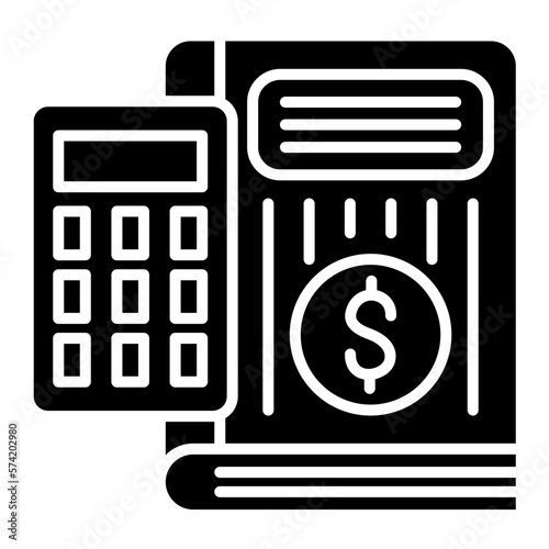 Financial Accounting Glyph Icon