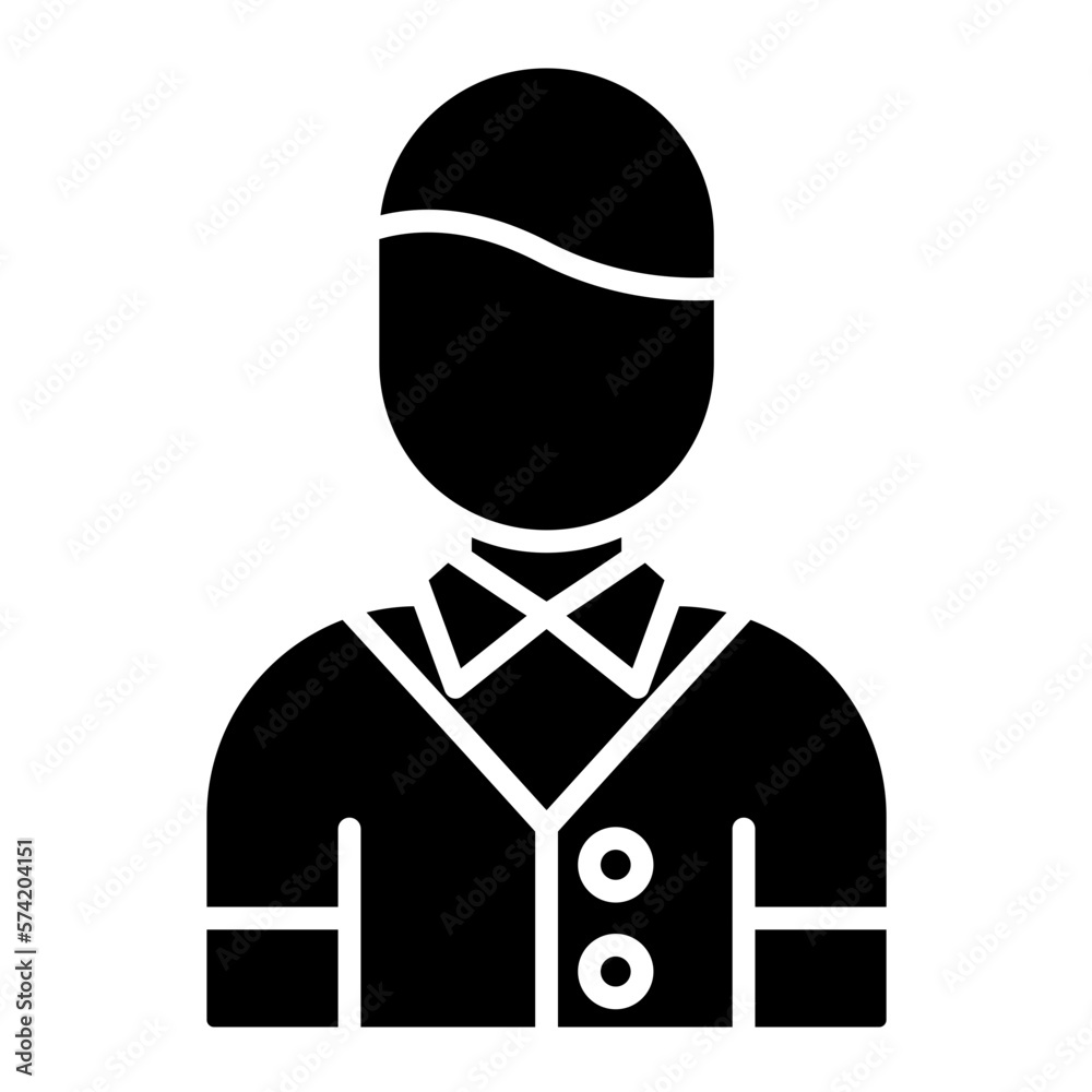 Naklejka premium Gate Keeper Glyph Icon