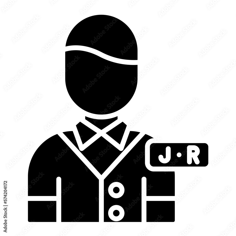 Naklejka premium Junior Sales Rep Glyph Icon