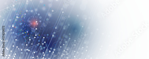 Quantum processing. Deep learning artificial intelligence. Future new technology  for business or science presentation
