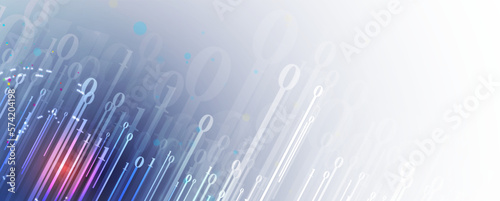 Quantum processing. Deep learning artificial intelligence. Future new technology  for business or science presentation