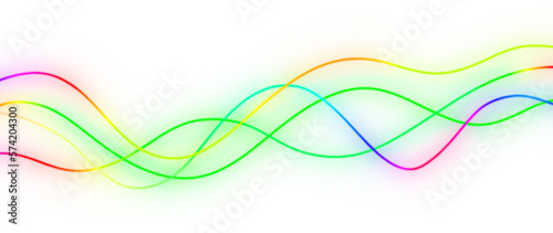neon line with colorful gradient