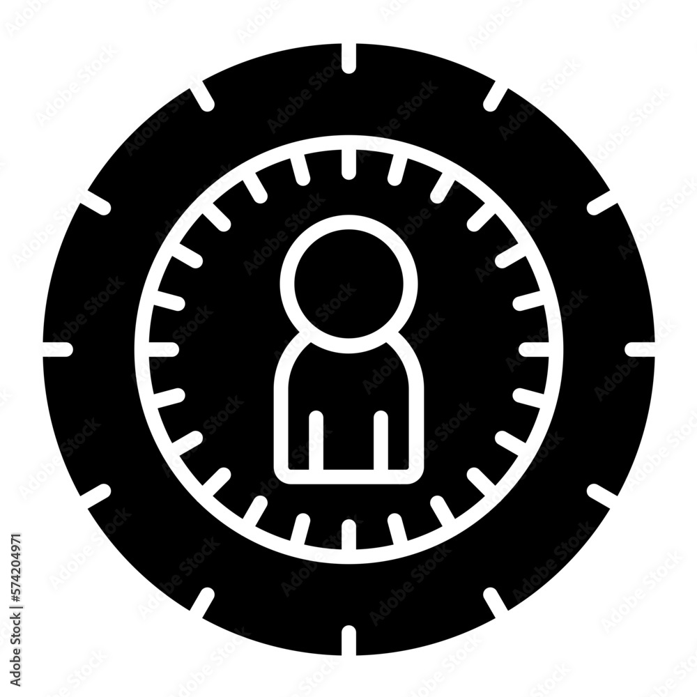 Target Audience Glyph Icon Target Audience Glyph Icon