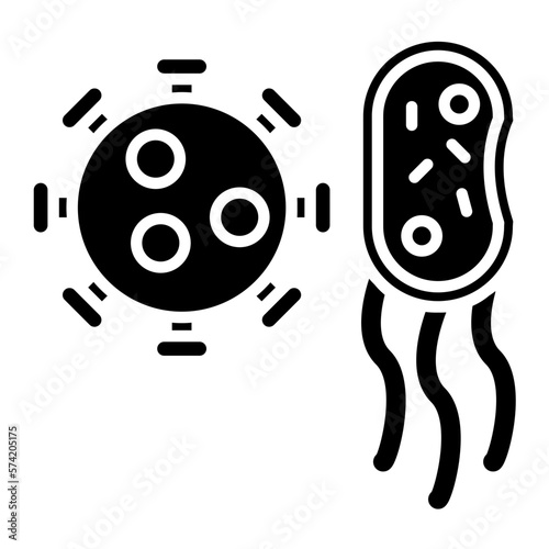 Bacteria And Virus Glyph Icon