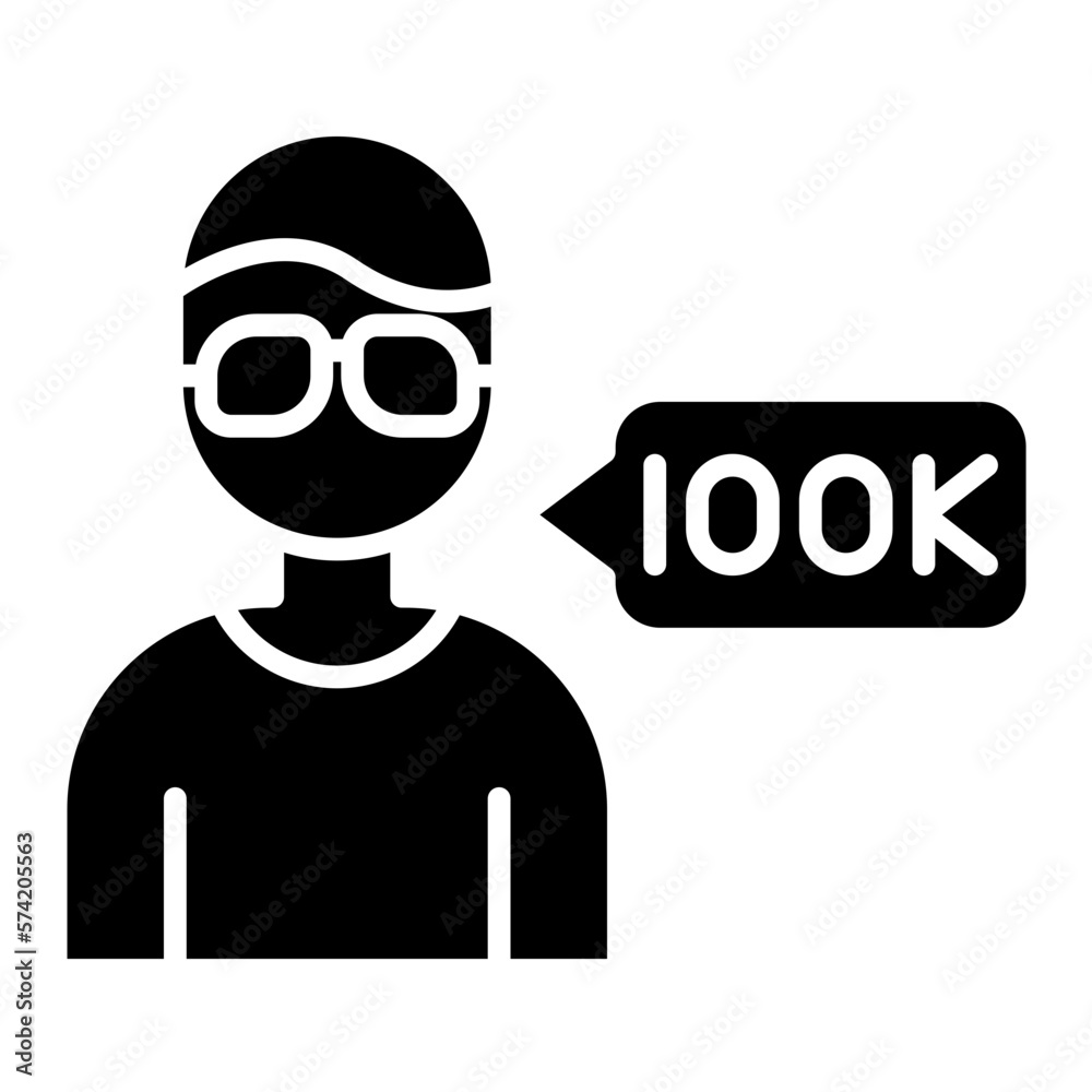 Micro Influencer Glyph Icon