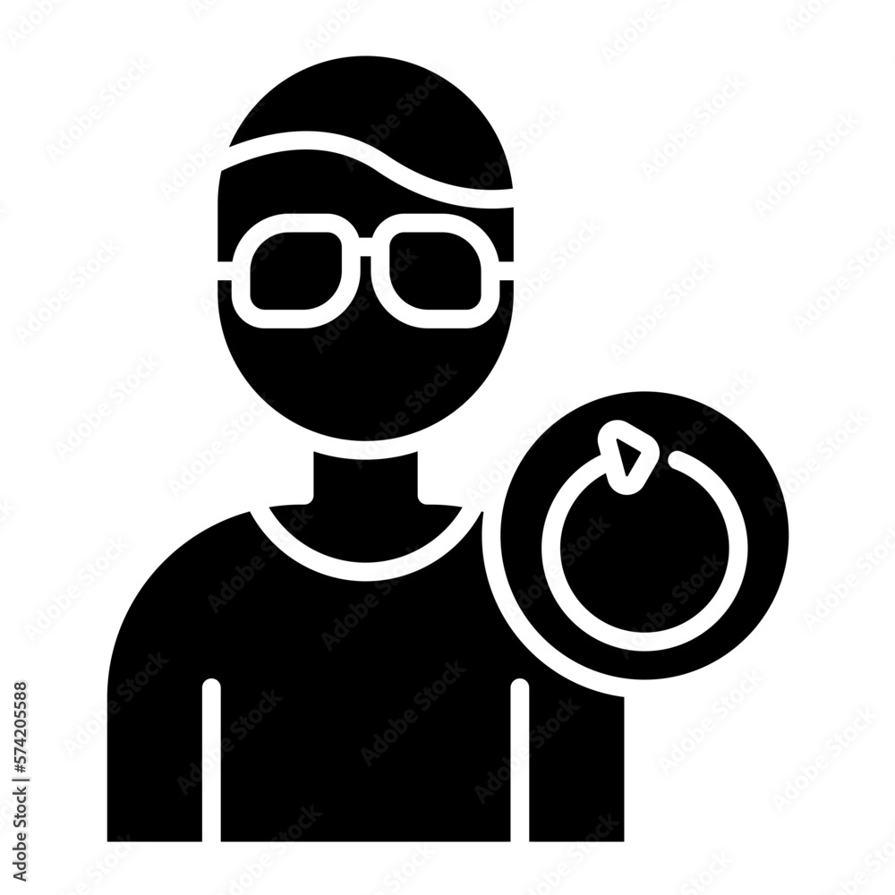 Return On Influencer Glyph Icon