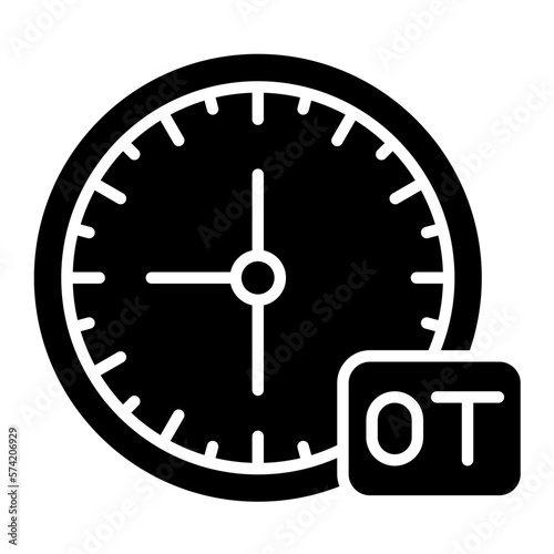 Overtime Glyph Icon