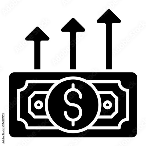 Budget Spending Glyph Icon