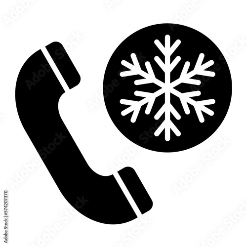 Cold Calling Glyph Icon