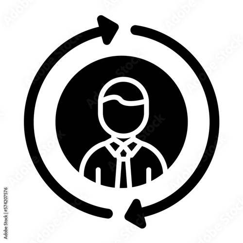 Employee Turnover Glyph Icon