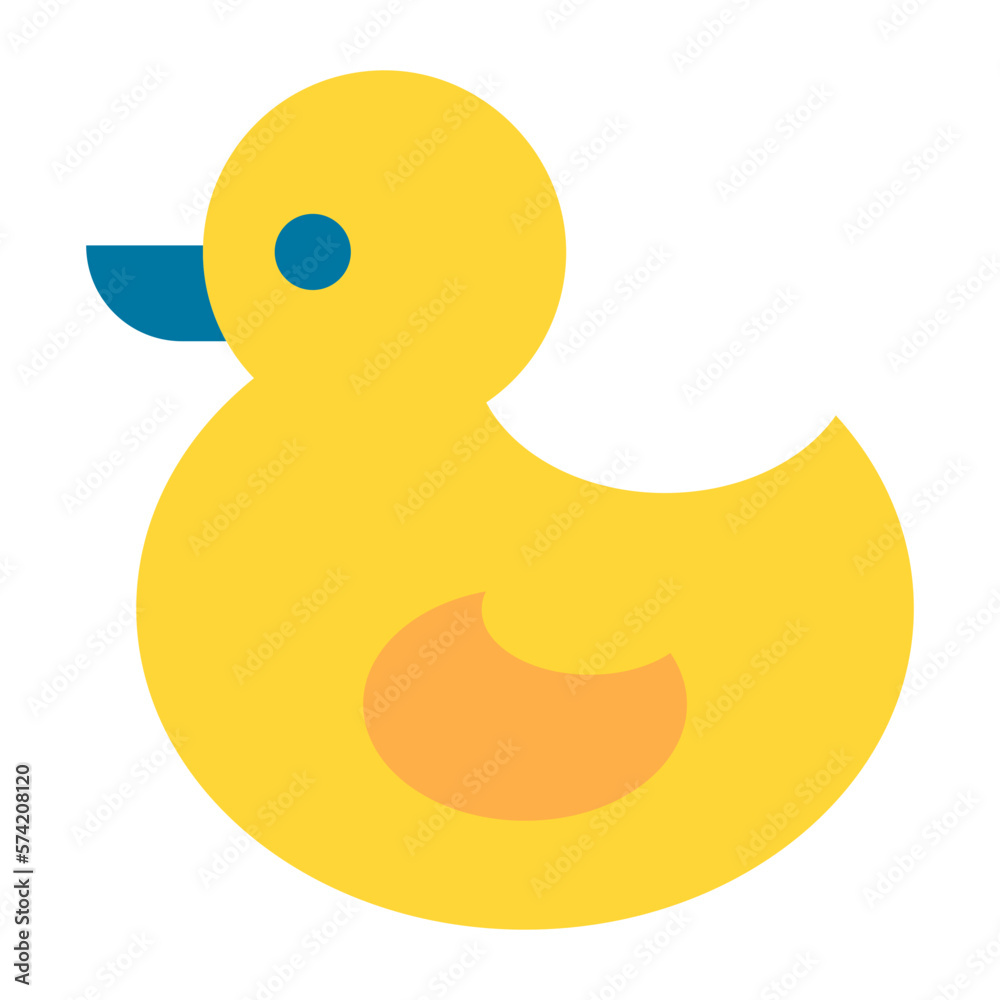 Duck Toy Flat Multicolor Icon