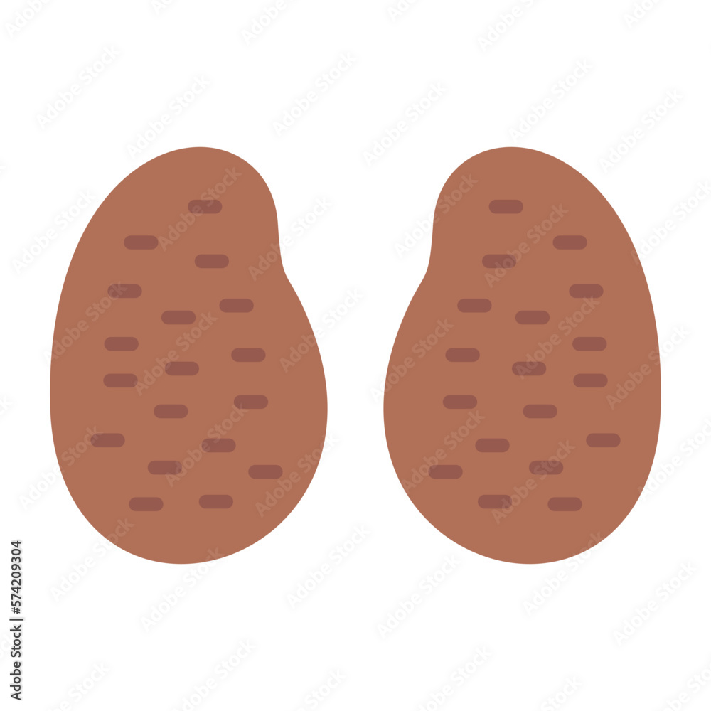 Potatoes Flat Multicolor Icon Potatoes Flat Multicolor Icon