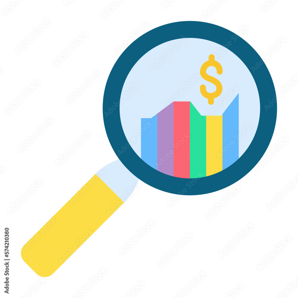 Business Research Flat Multicolor Icon Business Research Flat Multicolor Icon