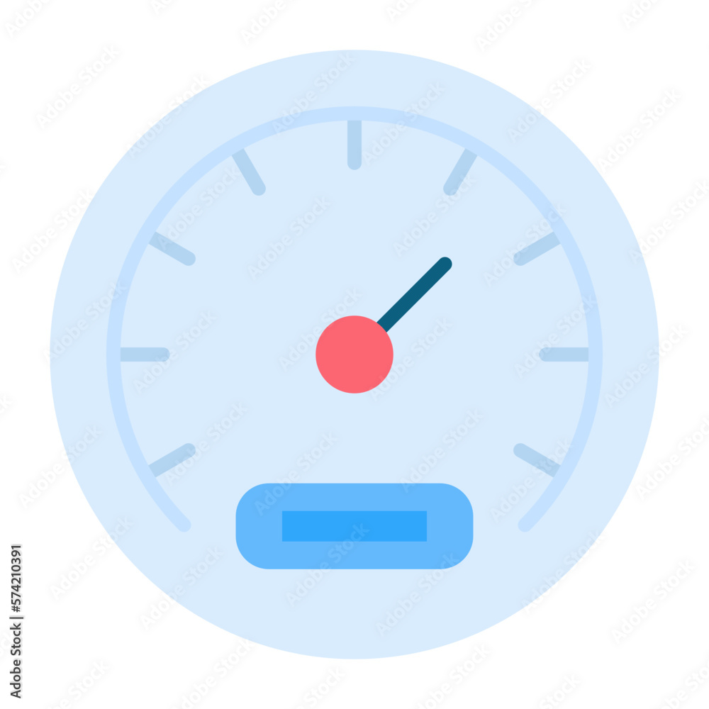 Speedometer Flat Multicolor Icon Speedometer Flat Multicolor Icon