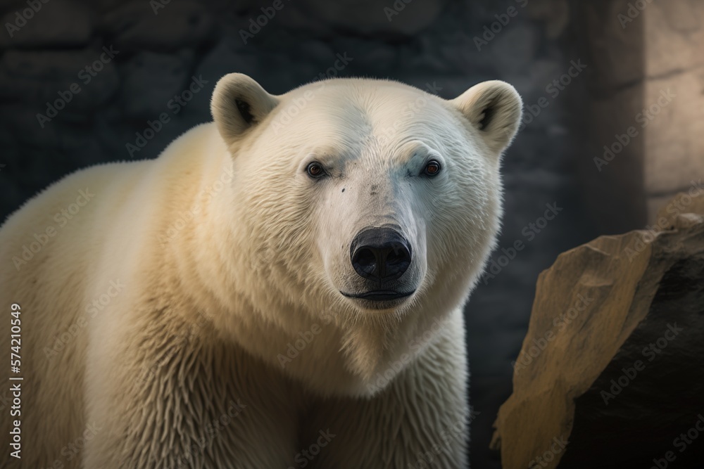 White bear close up, ai generative. White bear close up, ai generative.