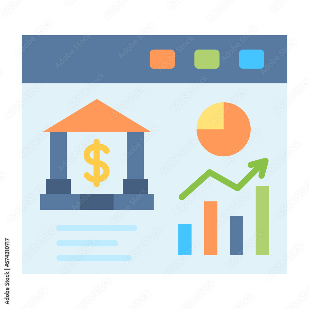 Website Analytics Flat Multicolor Icon Website Analytics Flat Multicolor Icon