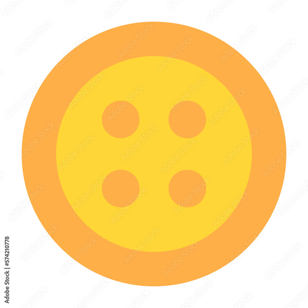 Clothing Button Flat Multicolor Icon Clothing Button Flat Multicolor Icon