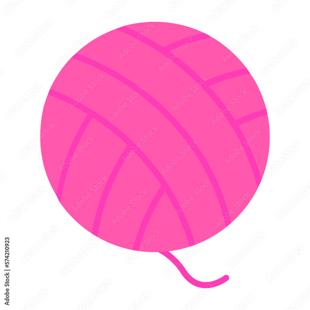 Obraz premium Wool Ball Flat Multicolor Icon