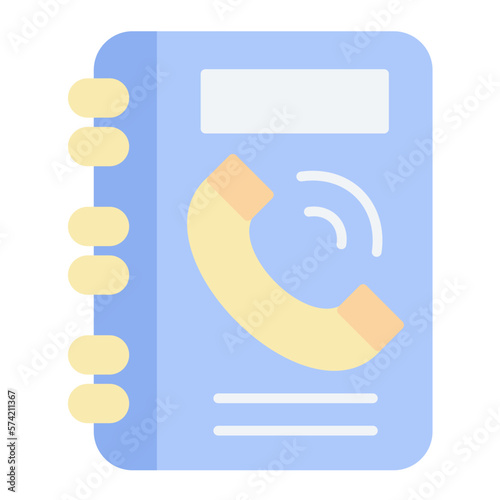 Phonebook Flat Multicolor Icon