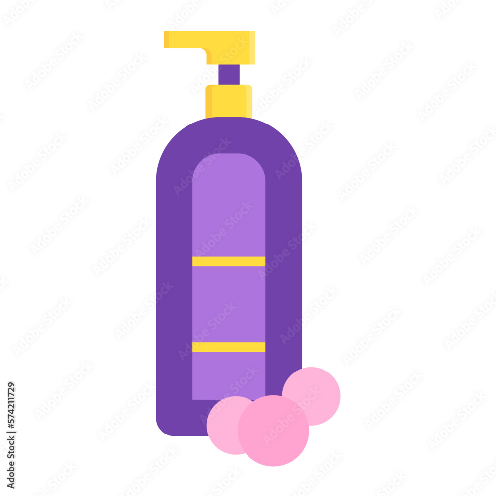 Shampoo Hair Flat Multicolor Icon Shampoo Hair Flat Multicolor Icon