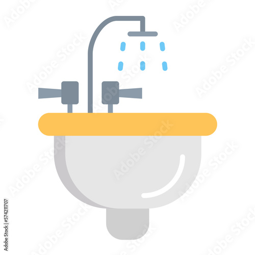 Sink Flat Multicolor Icon