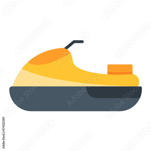 Jet Ski Flat Multicolor Icon