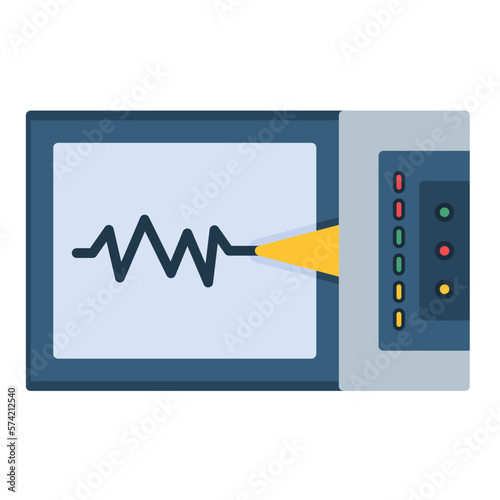 Seismograph Flat Multicolor Icon