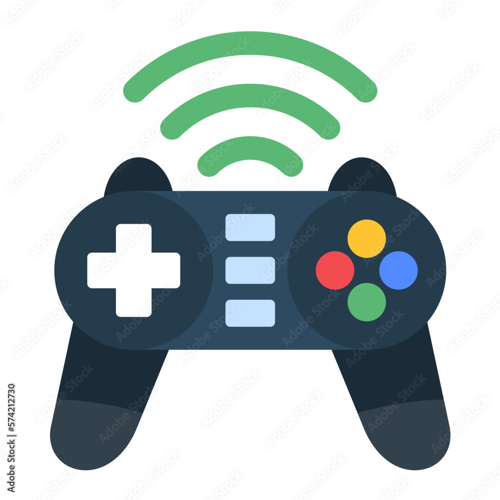 Smart Joystick Flat Multicolor Icon Smart Joystick Flat Multicolor Icon