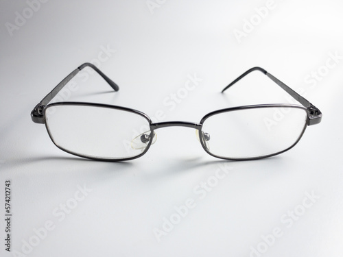 glasses for reading and impaired vision isolated on white background. selected focus