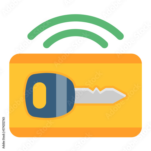 Smart Keycard Flat Multicolor Icon