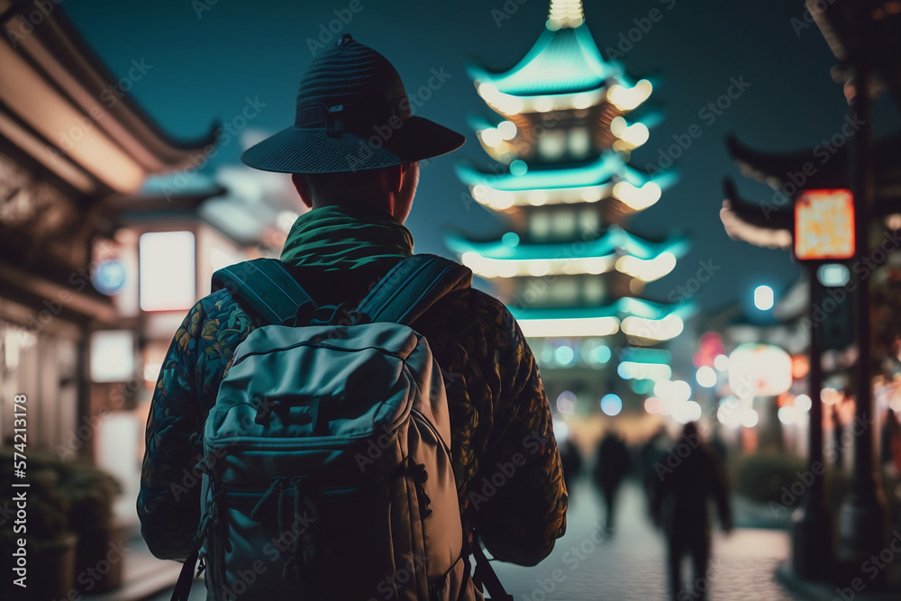 City Adventures at Night: Exploring Asia's Stunning Pagoda Architecture - AI Generative City Adventures at Night: Exploring Asia's Stunning Pagoda Architecture - AI Generative