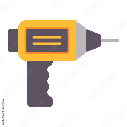 Hand Drill Flat Multicolor Icon