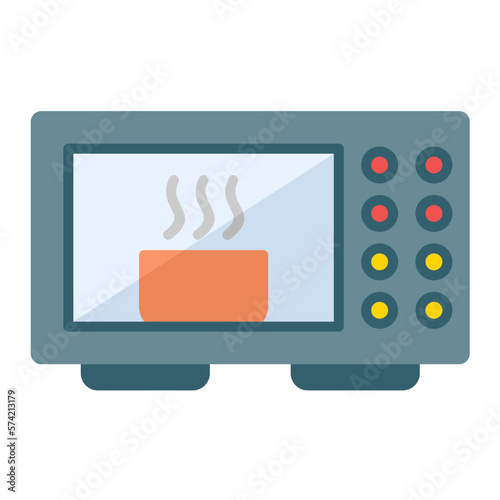 Microwave Flat Multicolor Icon