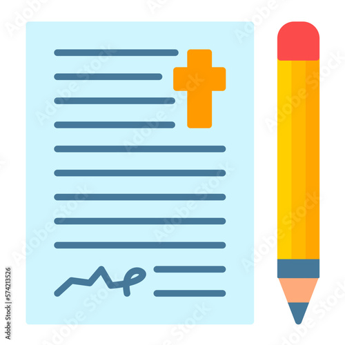 Testament Flat Multicolor Icon