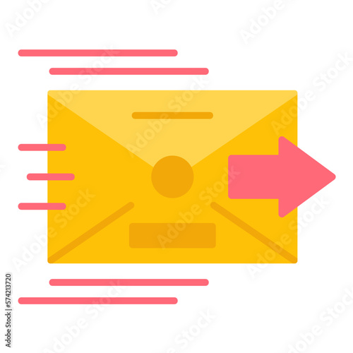 Sent Flat Multicolor Icon