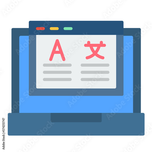 Translate Flat Multicolor Icon